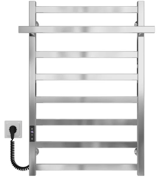 Электрический полотенцесушитель Deffi Nicolе П8 500х800 левое подключение JD04 хром A.NI.80.50.8.E.C.L.2