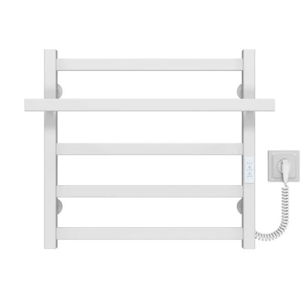 Електрична сушарка для рушників Deffi Nicolе П5 500х500 праве підключення WD04 білий A.NI.50.50.5.E.W.R.4