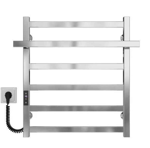 Электрический полотенцесушитель Deffi Nicolе П6 500х600 левое подключение JD04 хром A.NI.60.50.6.E.C.L.2