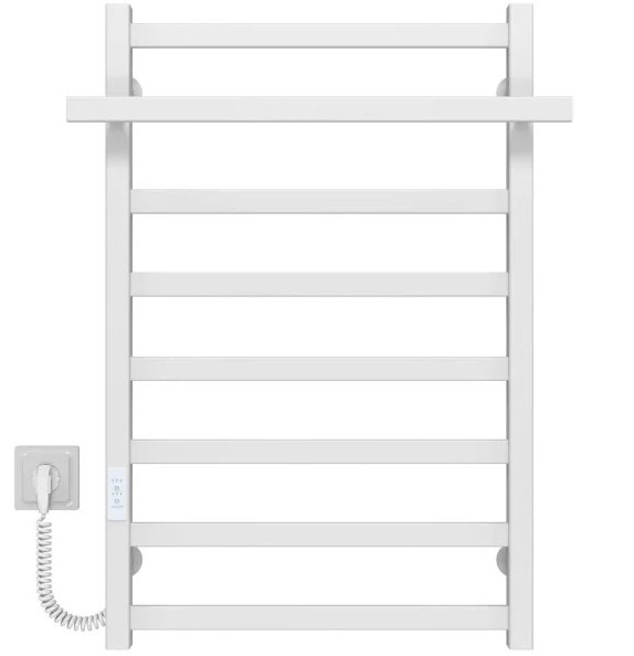 Электрический полотенцесушитель Deffi Nicolе П8 500х800 левое подключение WD04 белый A.NI.80.50.8.E.W.L.4
