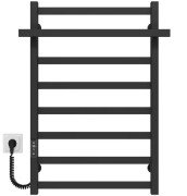 Электрический полотенцесушитель Deffi Nicolе П8 500х800 левое подключение JD04 черный A.NI.80.50.8.E.B.L.2