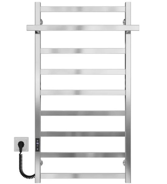 Електрична сушарка для рушників Deffi Nicole П9 500х1000 ліве підключення JD04 хром A.NI.100.50.9.E.C.L.2