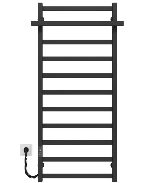 Електрична сушарка для рушників Deffi Nicolе П11 500х1200 ліве підключення JD04 чорний A.NI.120.50.11.E.B.L.2