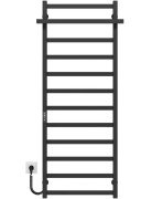 Електрична сушарка для рушників Deffi Nicole П12 500х1400 ліве підключення JD04 чорний A.NI.140.50.12.E.B.L.2