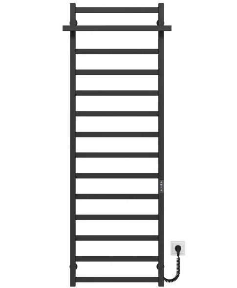 Электрический полотенцесушитель Deffi Nicolе П14 500х1600 правое подключение JD04 черный A.NI.160.50.14.E.B.R.2