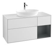 Тумба под раковину Villeroy & Boch Finion 120х50,1 см с подсветкой МДФ белый матовый лак/стекло белое матовое F831HGMT