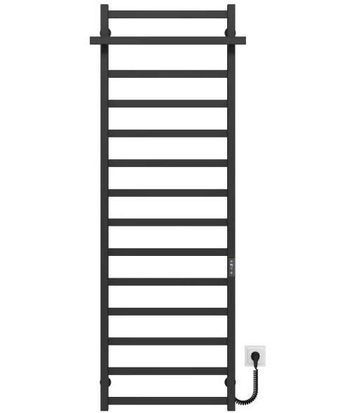 Електрична сушарка для рушників Deffi Nicolе П14 500х1600 правильне підключення JD04 чорний A.NI.160.50.14.E.B.R.2