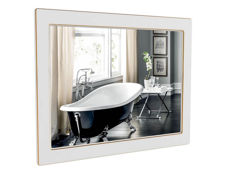 Зеркало для ванной Аквародос Беатриче 100х80 см белый патина золото АР000000908
