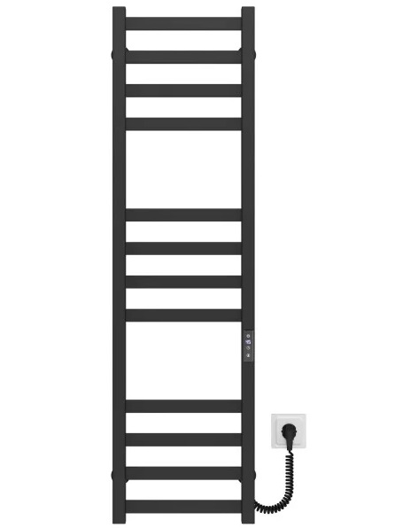 Електрична сушарка для рушників Deffi Avast П12 450х1200 праве підключення JD04 чорний B.AV.120.45.12.E.B.R.2