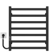 Електрична сушарка для рушників Deffi Avast П7 500х600 ліве підключення JD04 чорний B.AV.60.50.7.E.B.L.2