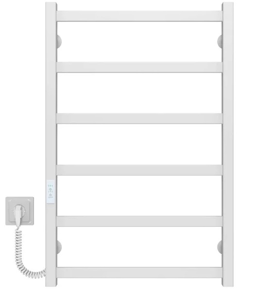 Електрична сушарка для рушників Deffi Avast П6 500х800 ліве підключення WD04 білий B.AV.80.50.6.E.W.L.4