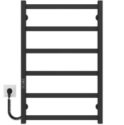 Электрический полотенцесушитель Deffi Avast П6 500х800 левое подключение JD04 черный B.AV.80.50.6.E.B.L.2