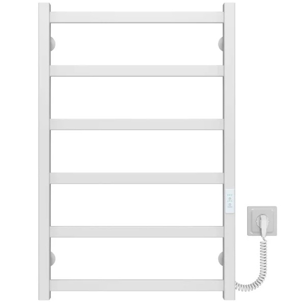 Электрический полотенцесушитель Deffi Avast П6 500х800 правое подключение WD04 белый B.AV.80.50.6.E.W.R.4