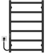 Электрический полотенцесушитель Deffi Avast П6 500х800 левое подключение JD04 черный B.AV.80.50.6.E.B.L.2
