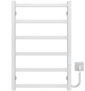 Электрический полотенцесушитель Deffi Avast П6 500х800 правое подключение WD04 белый B.AV.80.50.6.E.W.R.4