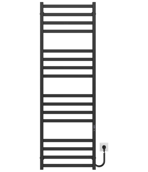 Електрична сушарка для рушників Deffi Avast П16 500х1600 праве підключення JD04 чорний B.AV.160.50.16.E.B.R.2