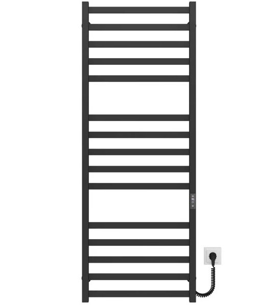 Електрична сушарка для рушників Deffi Avast П15 500х1400 праве підключення JD04 чорний B.AV.140.50.15.E.B.R.2