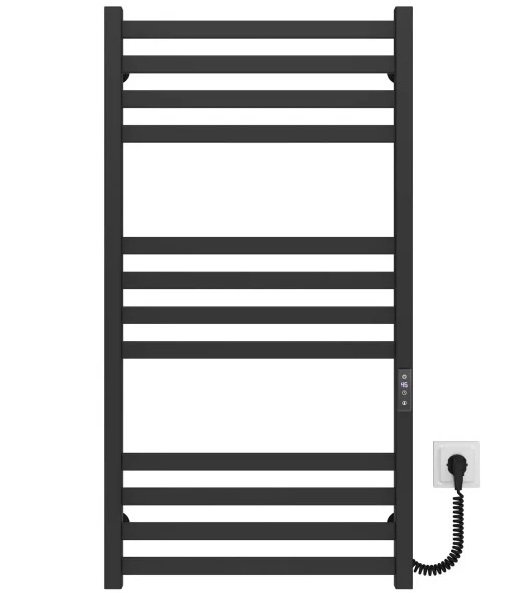 Электрический полотенцесушитель Deffi Avast П12 500х1000 правое подключение JD04 черный B.AV.100.50.12.E.B.R.2