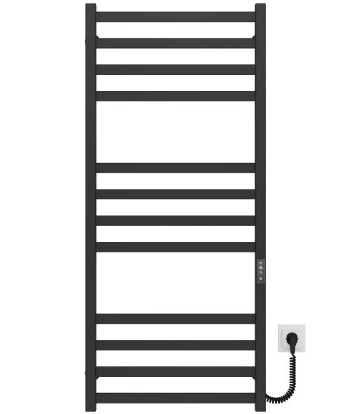 Электрический полотенцесушитель Deffi Avast П12 500х1200 правое подключение JD04 черный B.AV.120.50.12.E.B.R.2