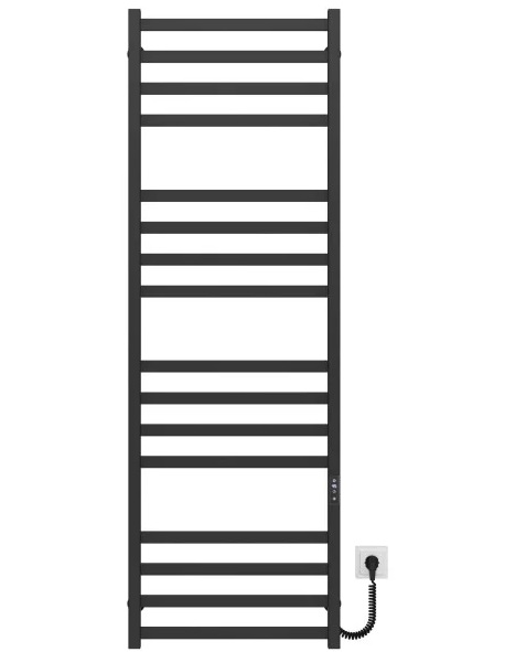 Электрический полотенцесушитель Deffi Avast П16 600х1600 правое подключение JD04 черный B.AV.160.60.16.E.B.R.2