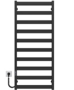 Электрический полотенцесушитель Deffi Harmony П10 400х1200 левое подключение JD04 черный B.HR.120.40.10.E.B.L.2