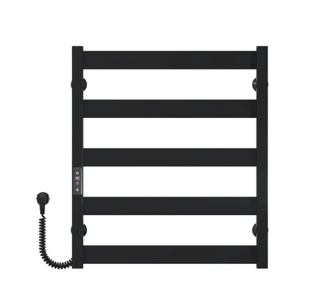 Электрический полотенцесушитель Deffi Harmony П5 500х600 левое подключение JD04 черный B.HR.60.50.5.E.B.L.2