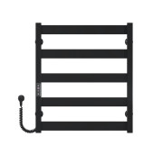 Електрична сушарка для рушників Deffi Harmony П5 500х600 ліве підключення JD04 чорний B.HR.60.50.5.E.B.L.2