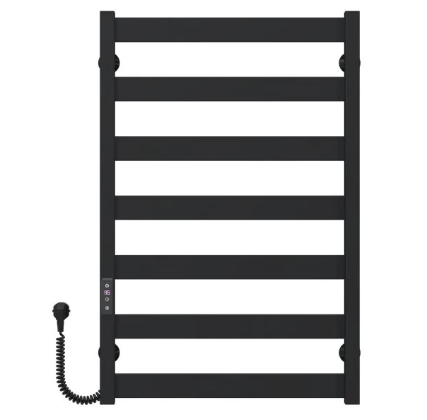 Електрична сушарка для рушників Deffi Harmony П7 500х800 ліве підключення JD04 чорний B.HR.80.50.7.E.B.L.2