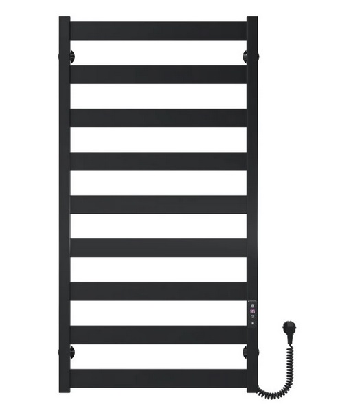 Електрична сушарка для рушників Deffi Harmony П9 500х1000 праве підключення JD04 чорний B.HR.100.50.9.E.B.R.2