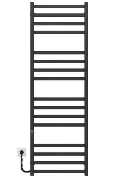 Електрична сушарка для рушників Deffi Avast П16 600х1600 ліве підключення JD04 чорний B.AV.160.60.16.E.B.L.2