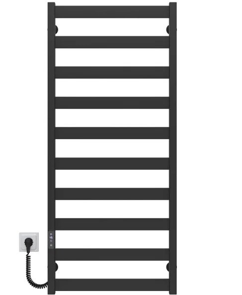 Электрический полотенцесушитель Deffi Harmony П10 400х1200 левое подключение JD04 черный B.HR.120.40.10.E.B.L.2