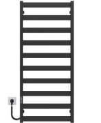 Электрический полотенцесушитель Deffi Harmony П10 400х1200 левое подключение JD04 черный B.HR.120.40.10.E.B.L.2
