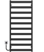 Електрична сушарка для рушників Deffi Harmony П10 450х1200 ліве підключення JD04 чорний B.HR.120.45.10.E.B.L.2