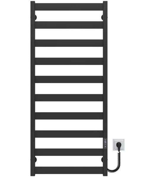 Электрический полотенцесушитель Deffi Harmony П10 450х1200 правое подключение JD04 черный B.HR.120.45.10.E.B.R.2