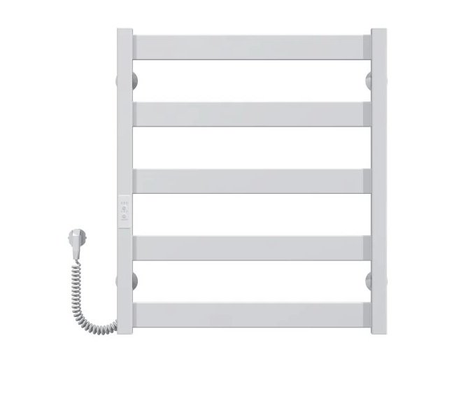 Электрический полотенцесушитель Deffi Harmony П5 500х600 левое подключение WD04 белый B.HR.60.50.5.E.W.L.4