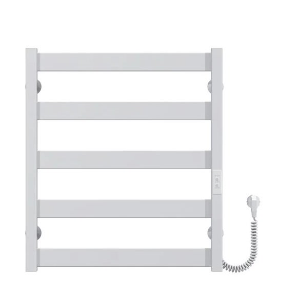 Электрический полотенцесушитель Deffi Harmony П5 500х600 правое подключение WD04 белый B.HR.60.50.5.E.W.R.4