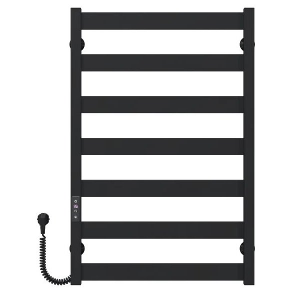 Электрический полотенцесушитель Deffi Harmony П7 500х800 левое подключение JD04 черный B.HR.80.50.7.E.B.L.2