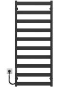 Електрична сушарка для рушників Deffi Harmony П10 500х1200 ліве підключення JD04 чорний B.HR.120.50.10.E.B.L.2