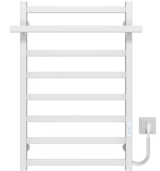 Электрический полотенцесушитель Deffi Nicolе П8 500х800 правое подключение WD04 белый B.NI.80.50.8.E.W.R.4