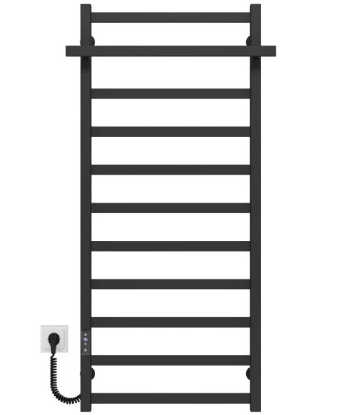 Электрический полотенцесушитель Deffi Nicolе П11 500х1200 левое подключение JD04 черный B.NI.120.50.11.E.B.L.2