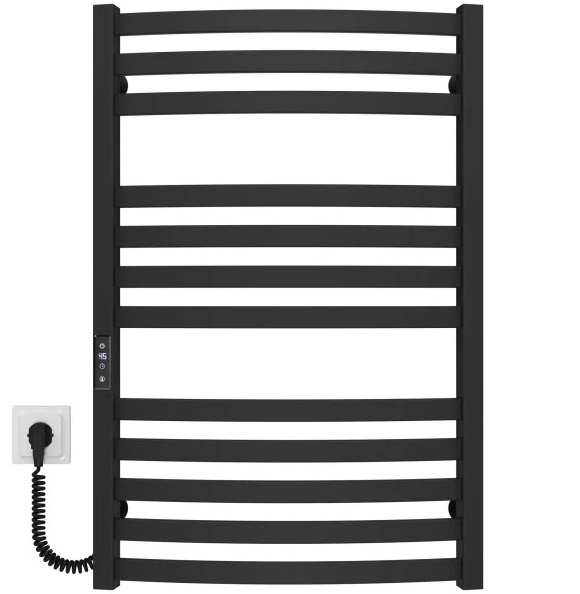 Электрический полотенцесушитель Deffi Adriana П12 500х800 левое подключение JD04 черный B.AR.80.50.12.E.B.L.2