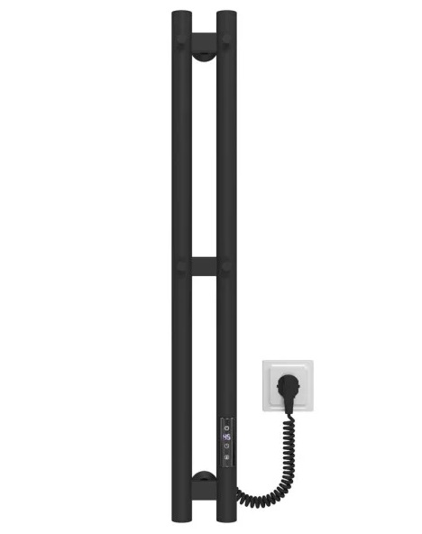 Електрична сушарка для рушників Deffi Maxi П3 70х800 JD03 фарбована сталь чорний B.MX.80.7.3.E.B.U.1