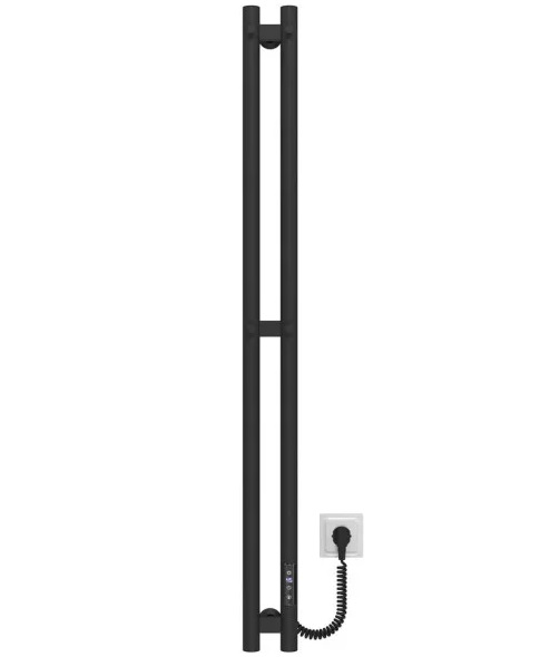 Электрический полотенцесушитель Deffi Maxi П3 70х1200 JD03 крашеная сталь черный B.MX.120.7.3.E.B.U.1