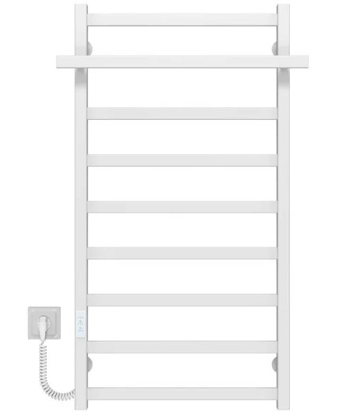 Электрический полотенцесушитель Deffi Nicolе П9 500х1000 левое подключение WD04 белый B.NI.100.50.9.E.W.L.4