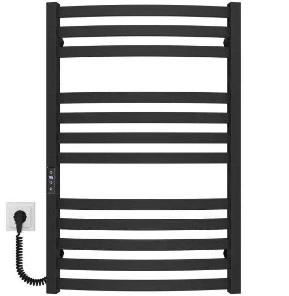 Електрична сушарка для рушників Deffi Adriana П12 500х800 ліве підключення JD04 чорний B.AR.80.50.12.E.B.L.2