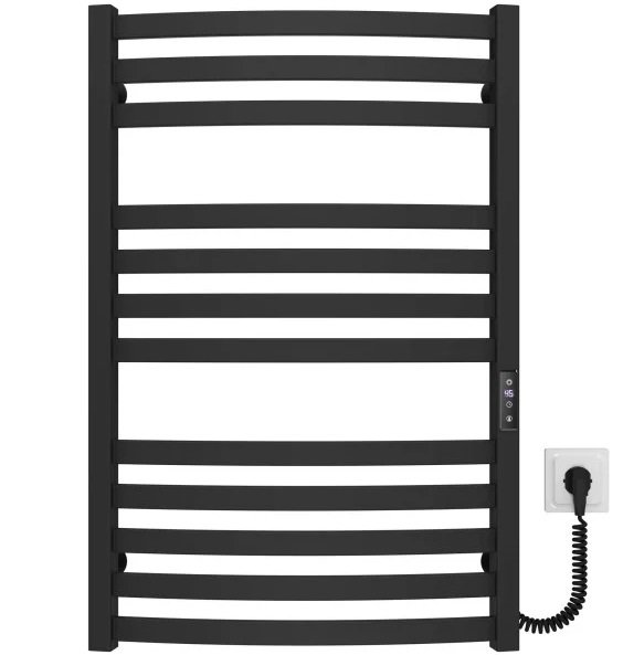 Электрический полотенцесушитель Deffi Adriana П12 500х800 правое подключение JD04 черный B.AR.80.50.12.E.B.R.2