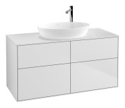 Тумба под раковину Villeroy & Boch Finion 160х50,1 см МДФ белый матовый лак/стекло белое матовое F91100MT