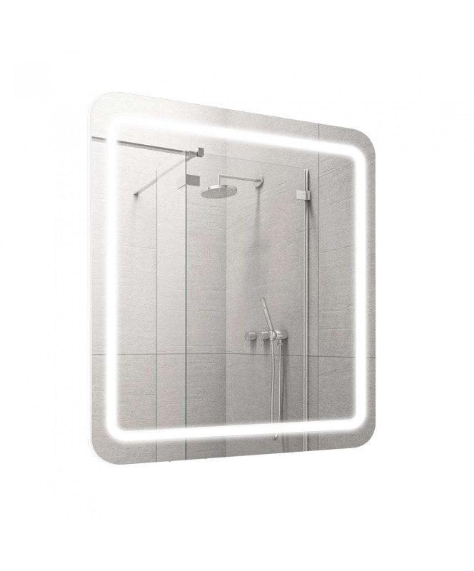 Зеркало в ванную комнату Мойдодыр Tina 70x80 см с LED подсветкой 00-0009228
