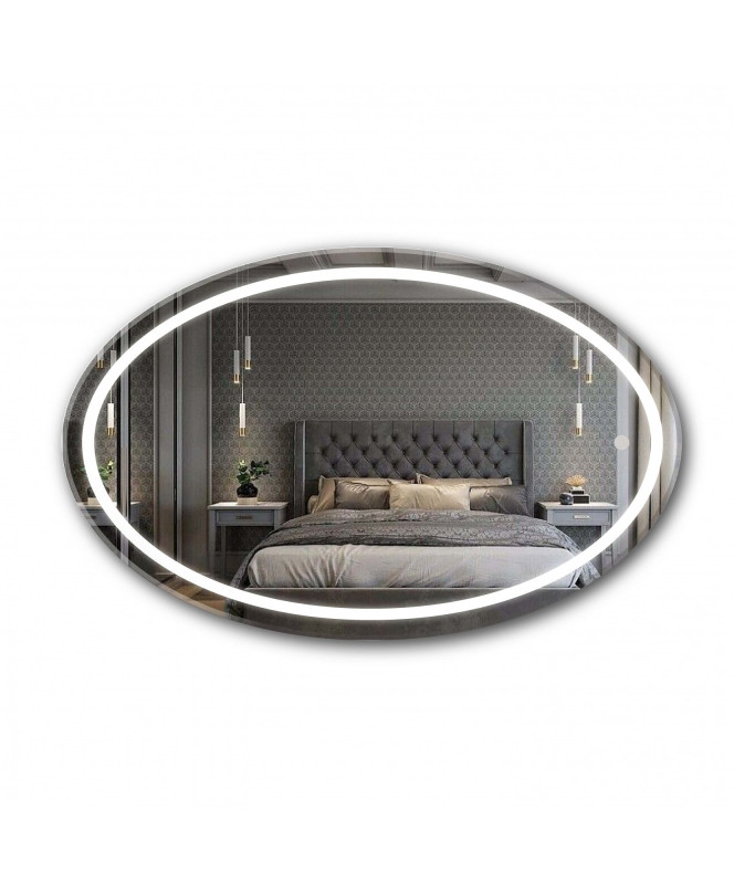 Зеркало в ванную комнату Мойдодыр Magda 110x70 см S с LED подсветкой с сенсором 00-0006336