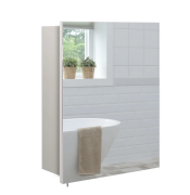 Зеркальный шкафчик Мойдодыр Руна 54х72 см ДСП белый мат 00-0007552